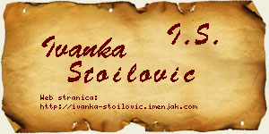 Ivanka Stoilović vizit kartica